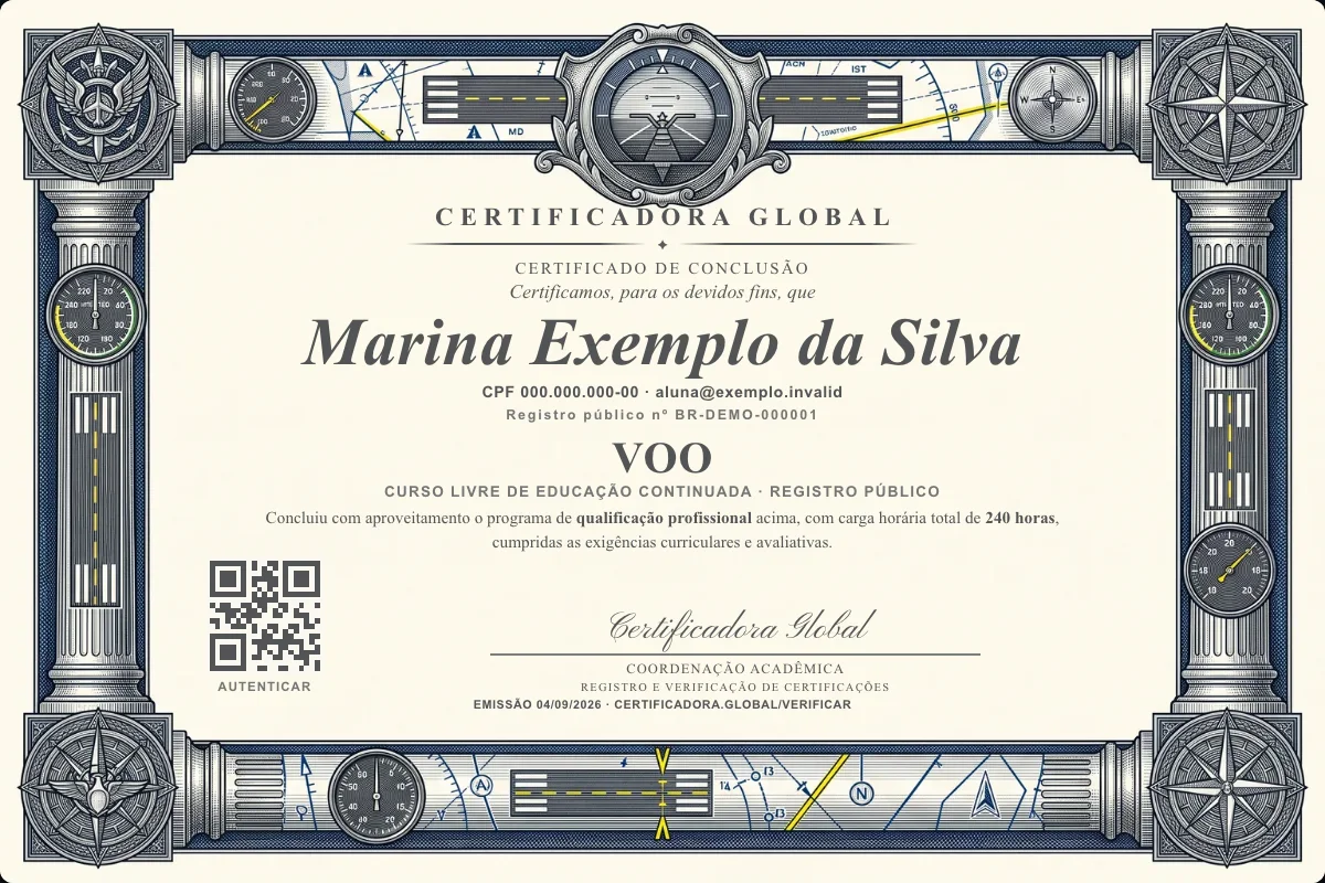 Capa do curso Voo