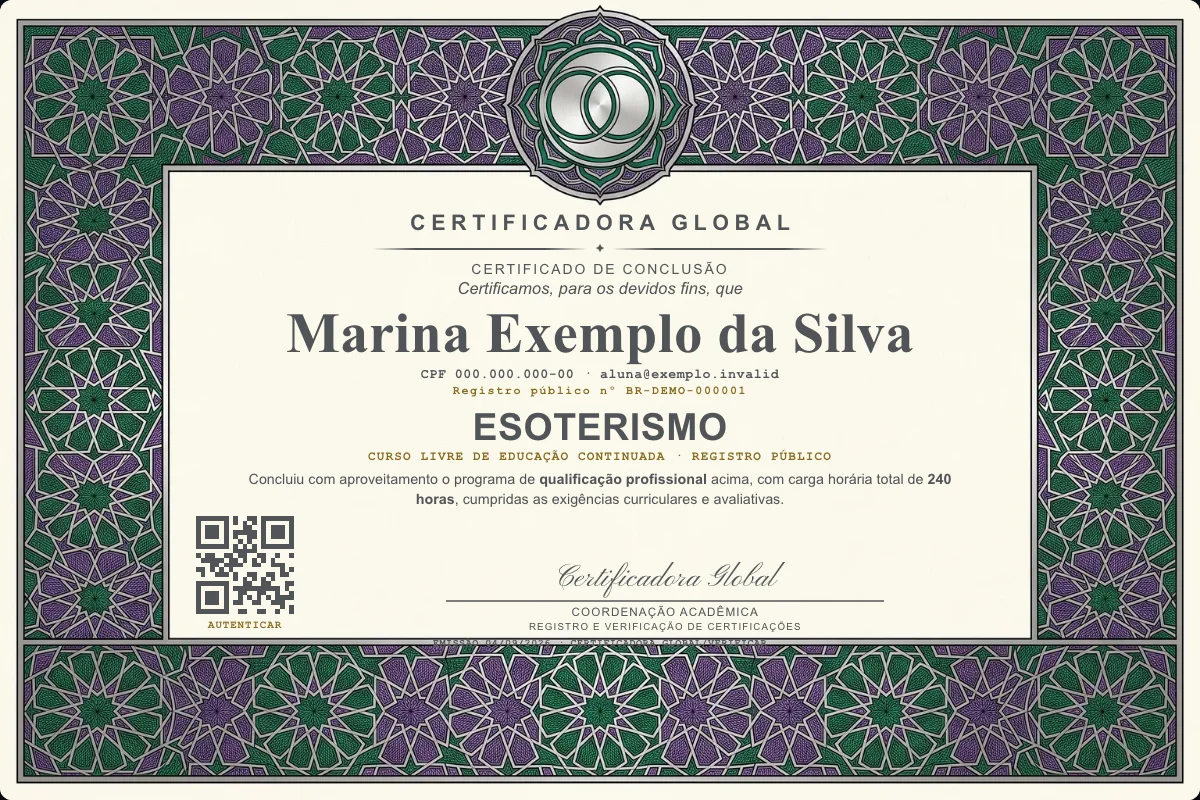 Capa do curso Esoterismo