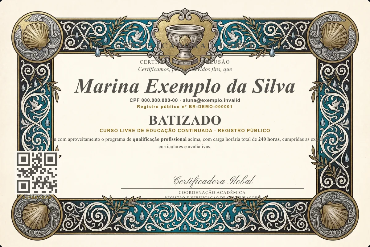 Capa do curso Batizado