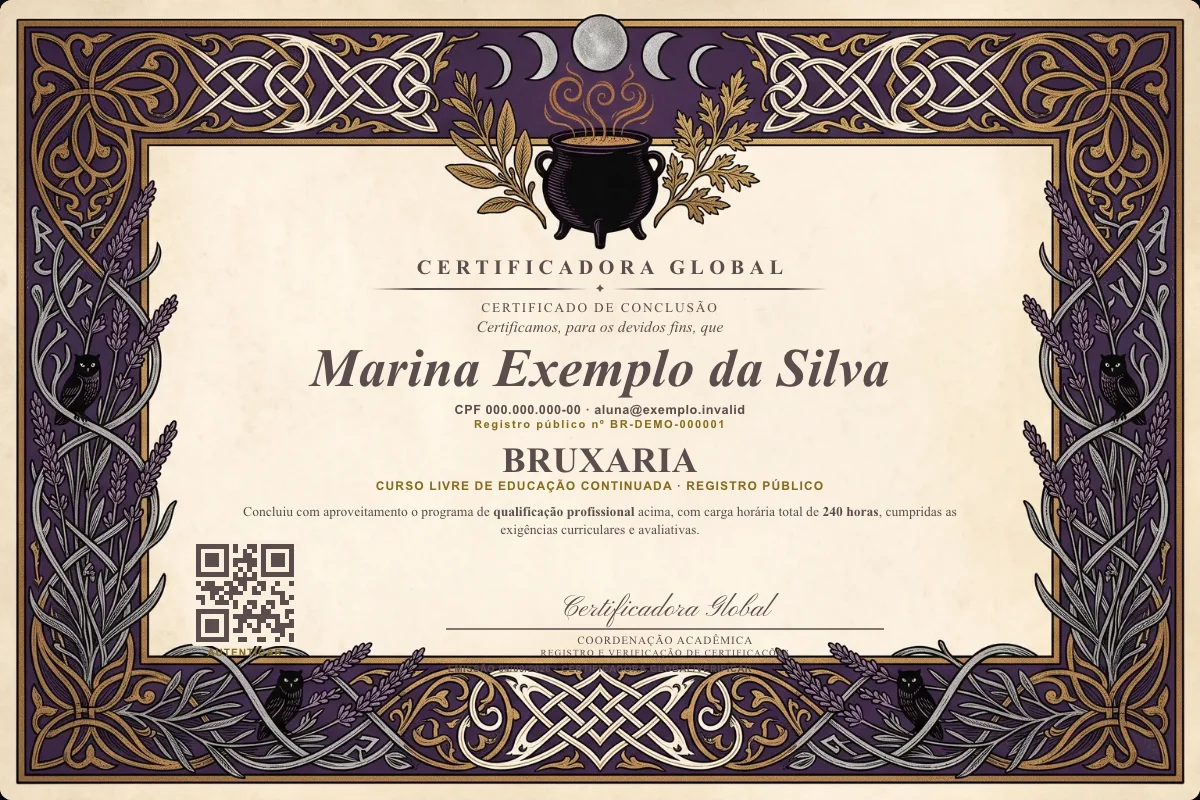 Capa do curso Bruxaria
