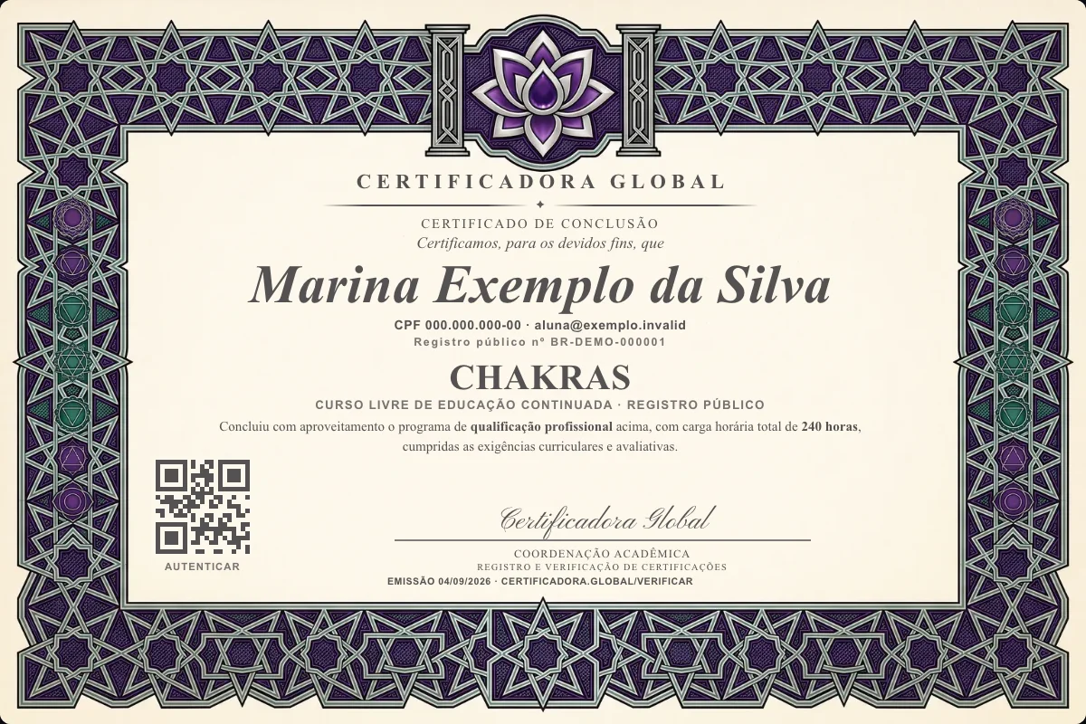 Capa do curso Chakras