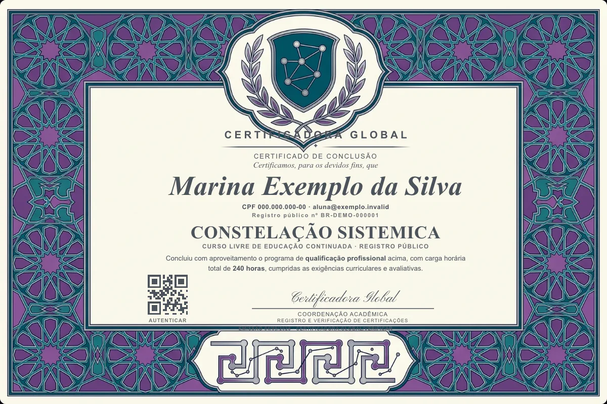 Capa do curso Constelação Sistemica
