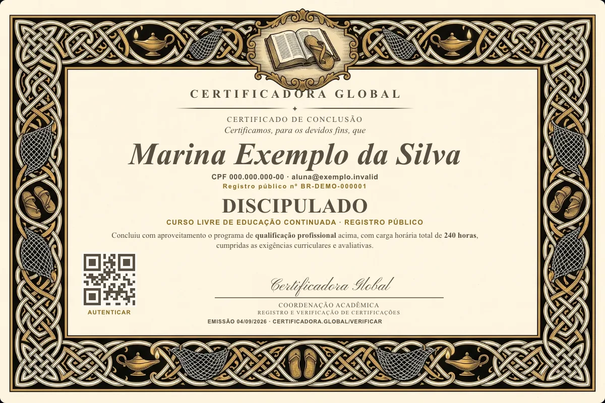 Capa do curso Discipulado