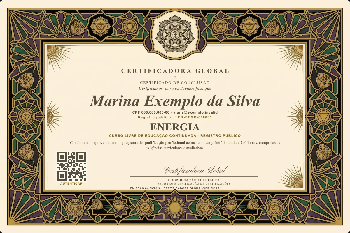 Capa do curso Energia