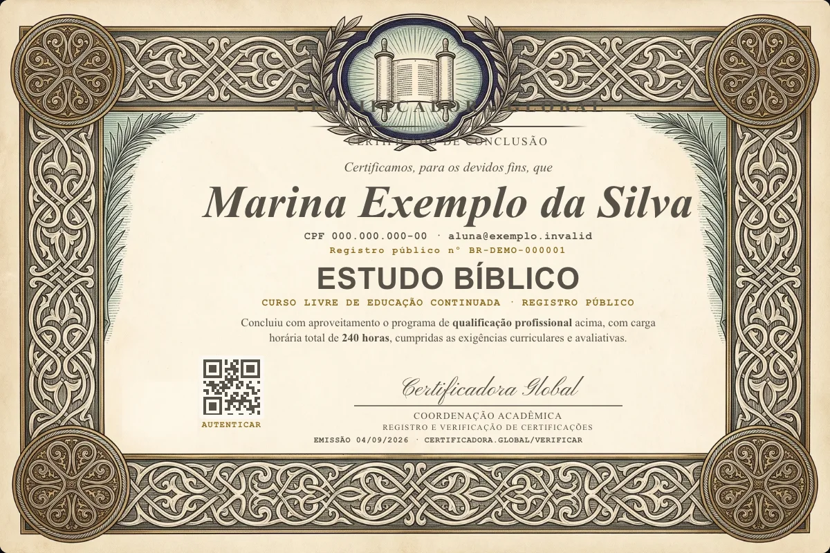 Capa do curso Estudo Bíblico