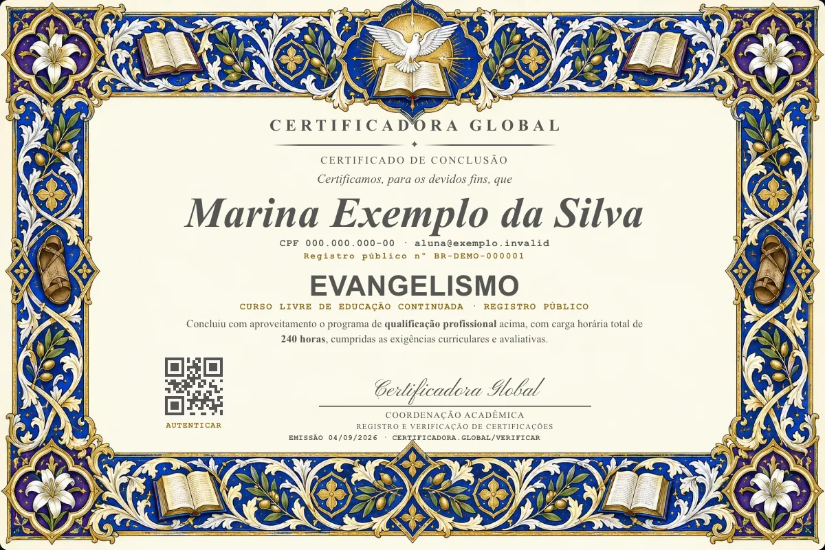 Capa do curso Evangelismo