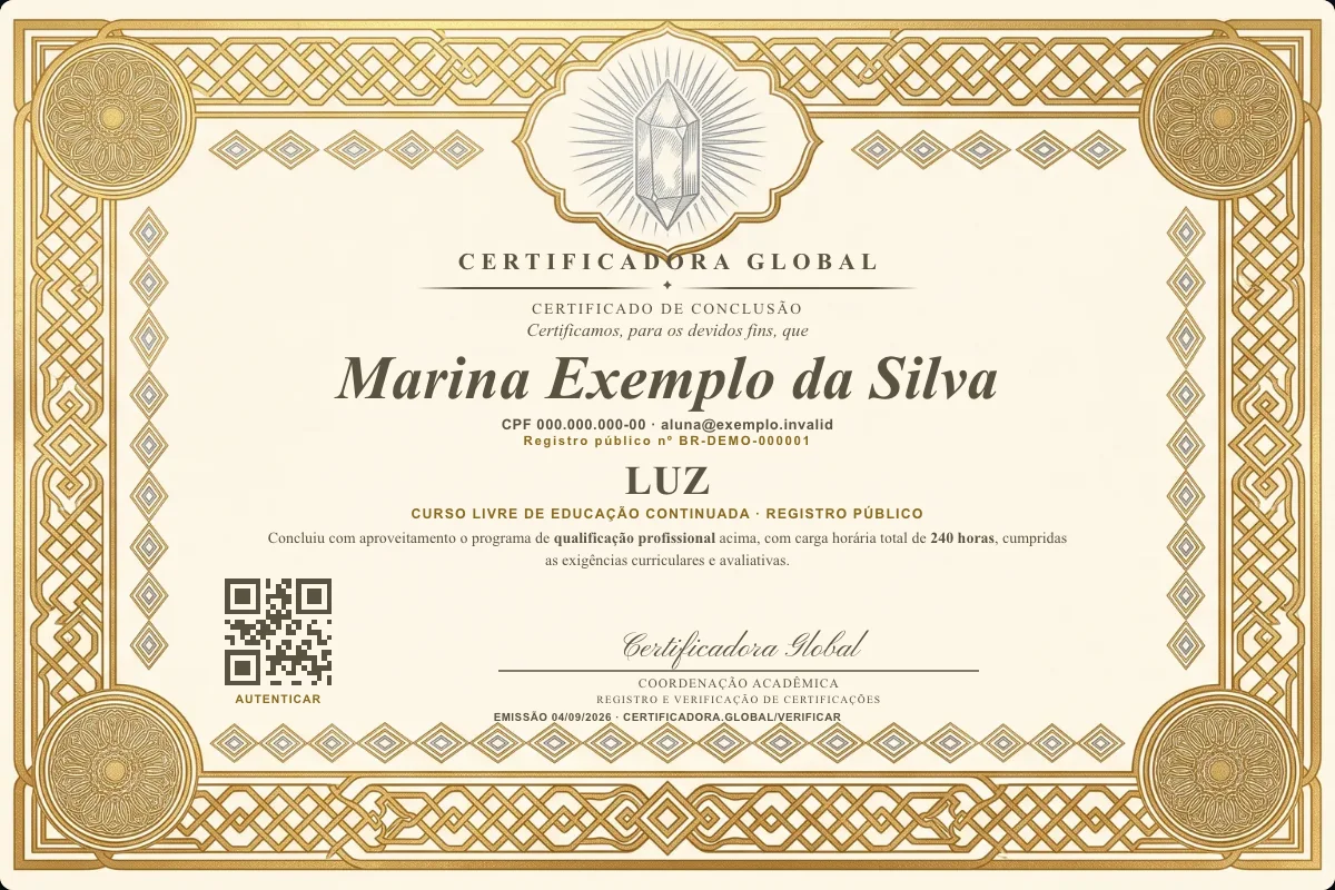Capa do curso Luz
