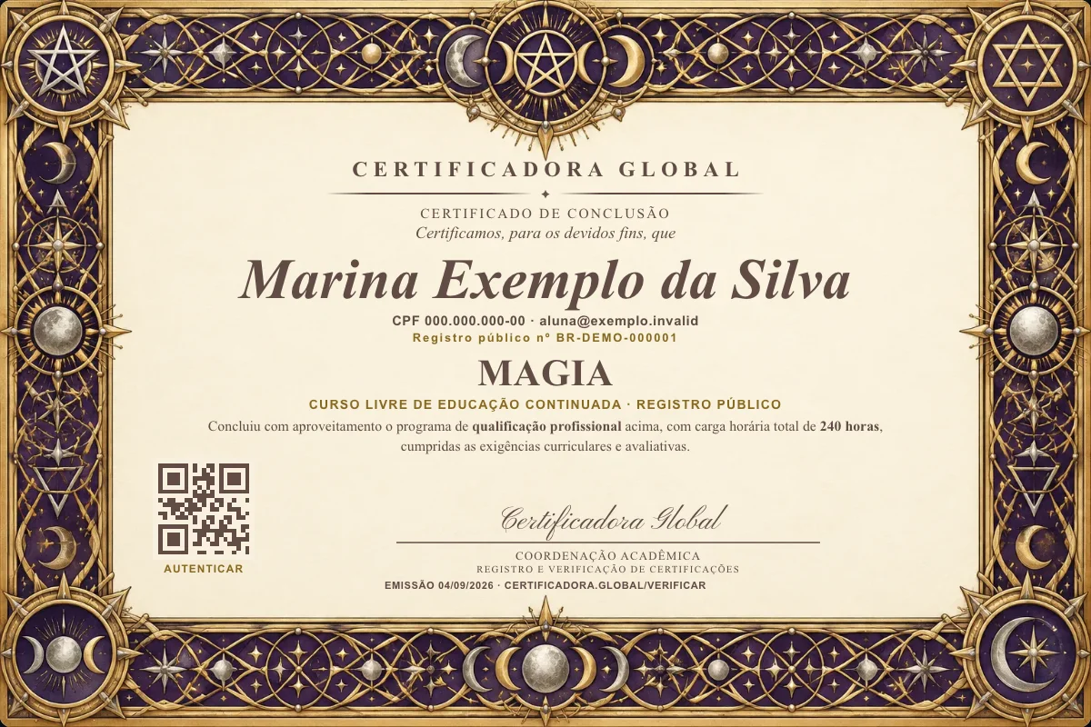 Capa do curso Magia