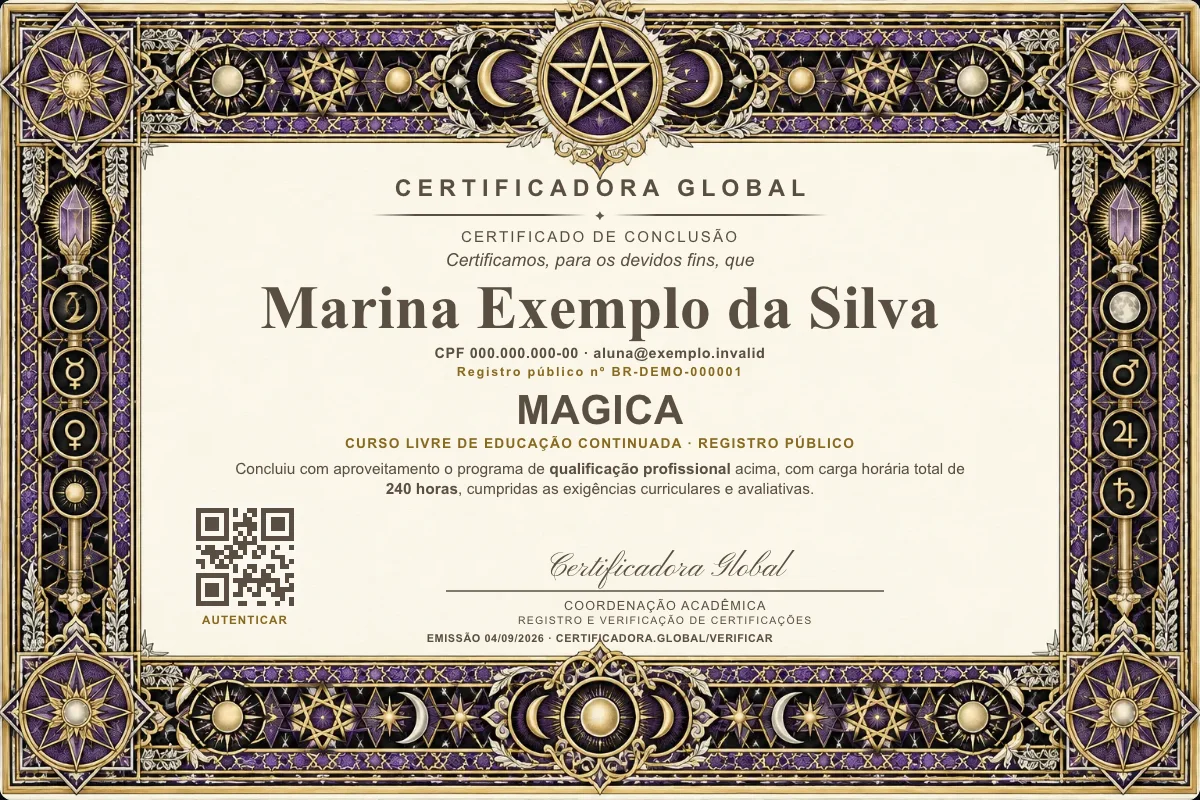 Capa do curso Magica
