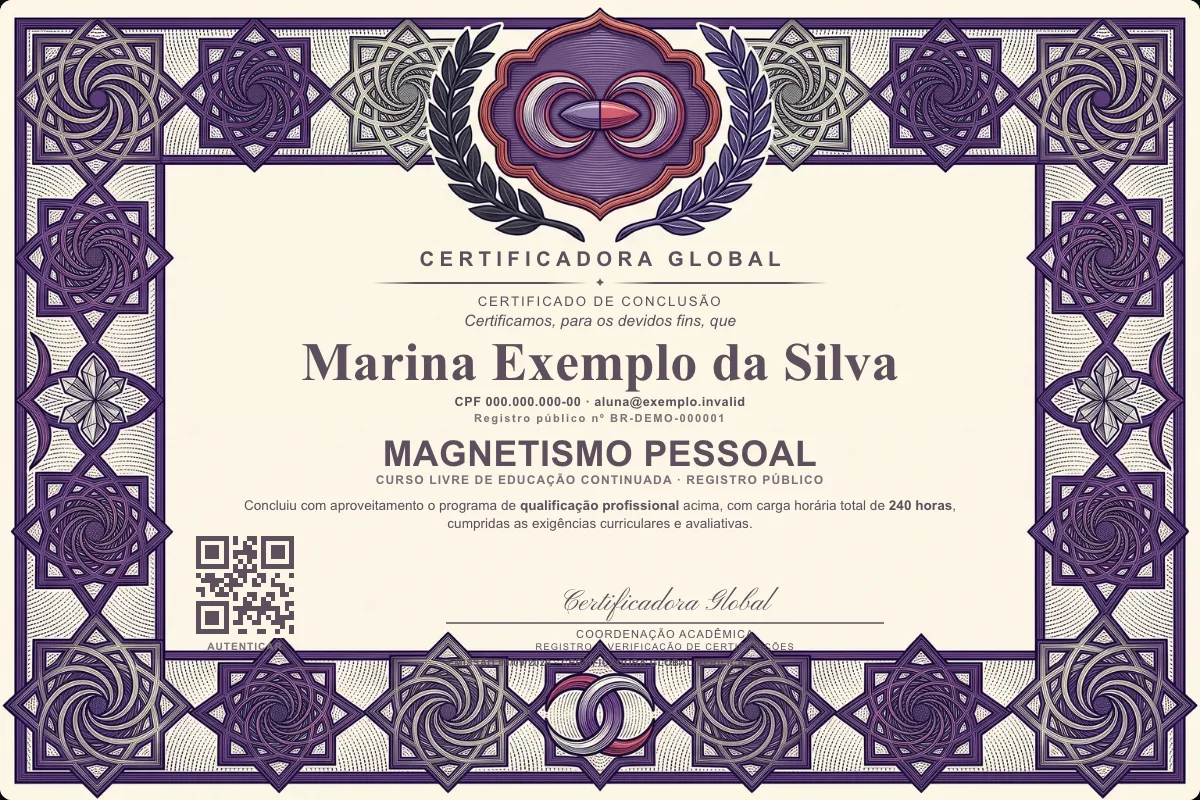 Capa do curso Magnetismo Pessoal