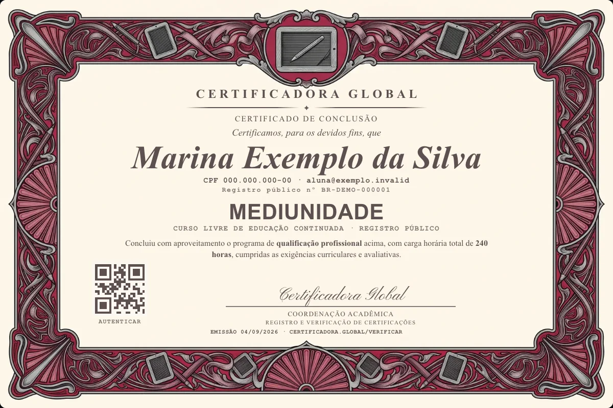 Capa do curso Mediunidade