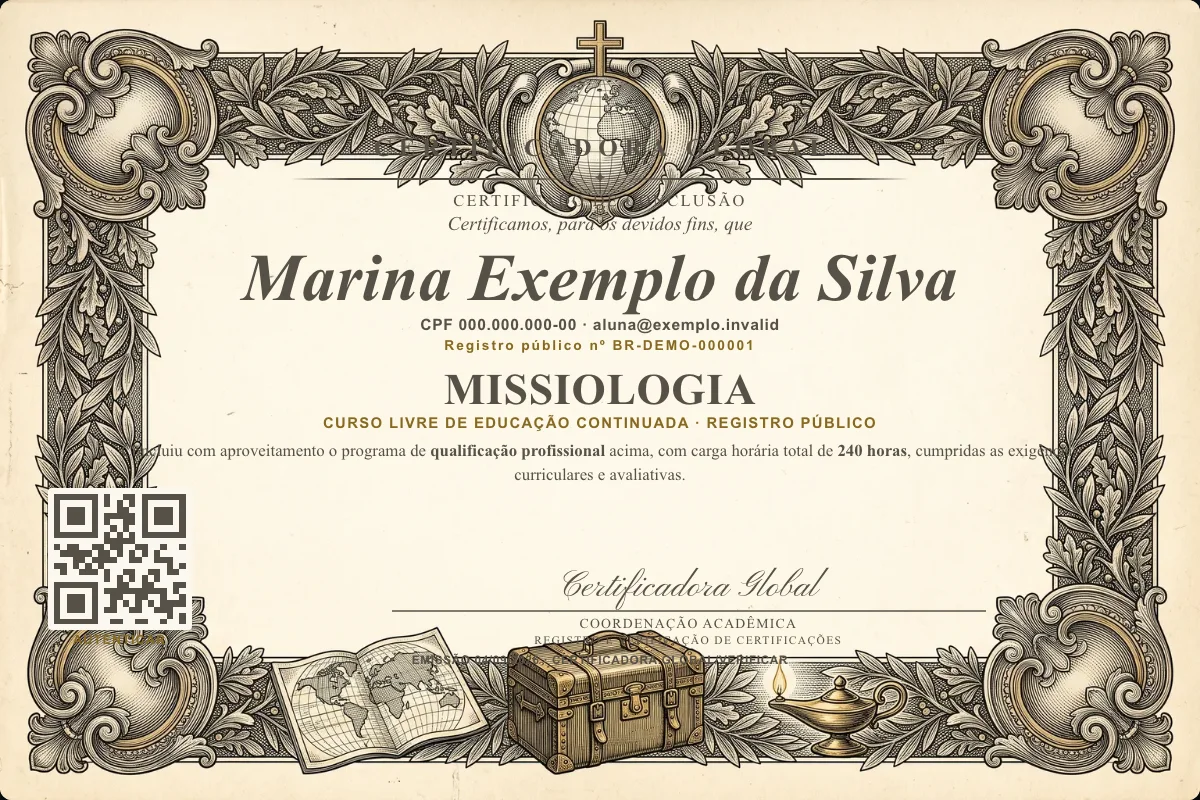 Capa do curso Missiologia