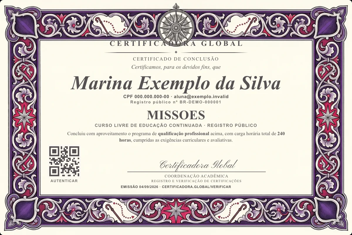 Capa do curso Missoes