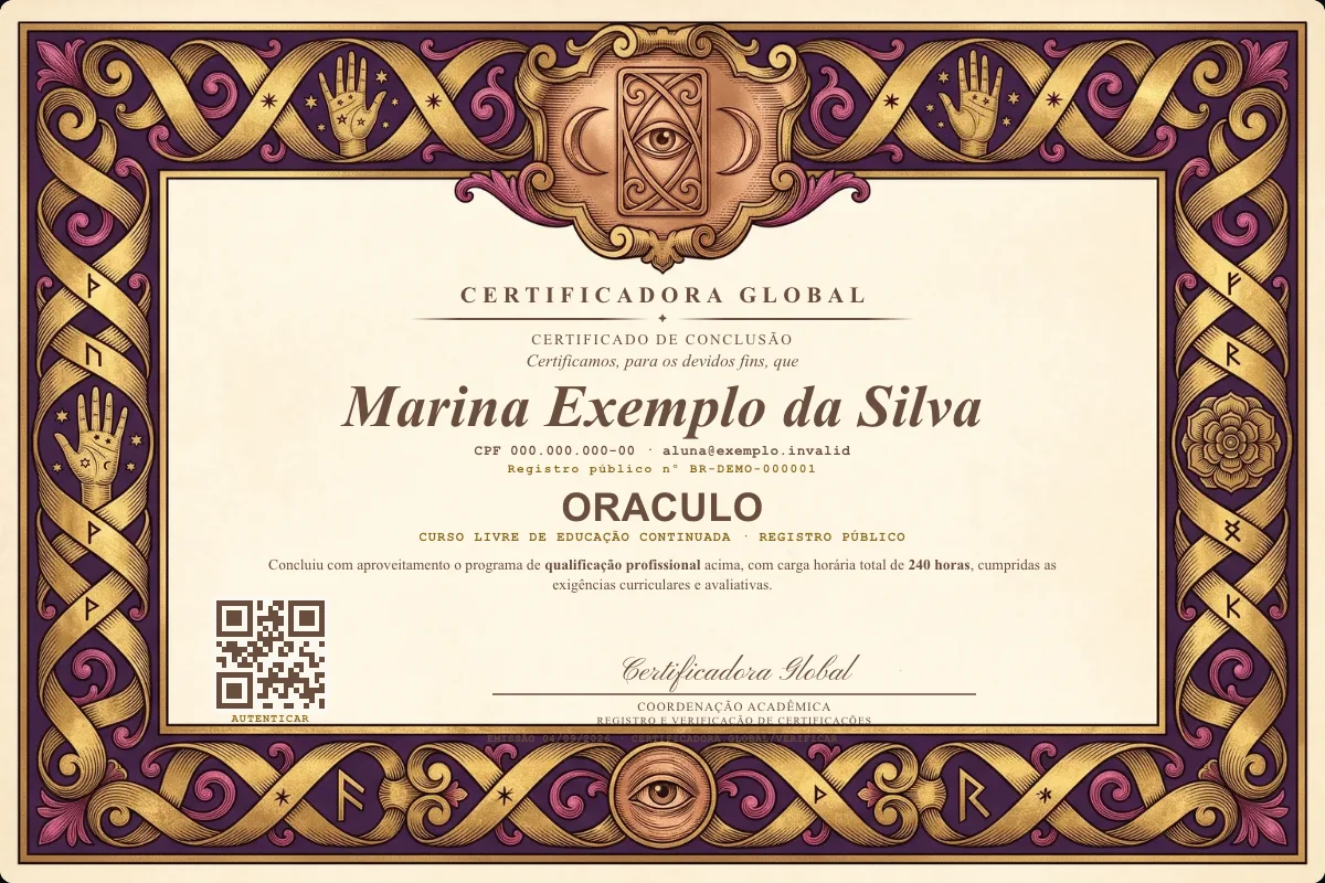 Capa do curso Oraculo