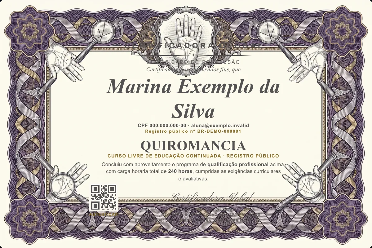 Capa do curso Quiromancia
