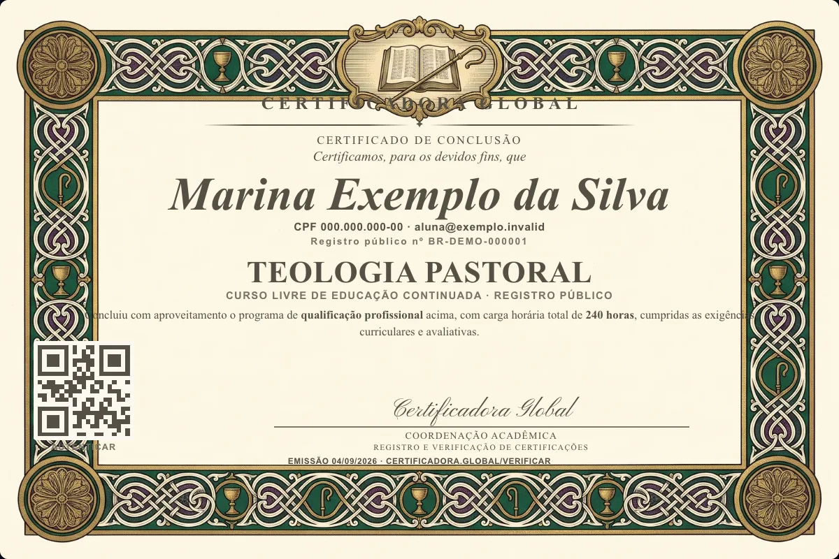 Capa do curso Teologia Pastoral