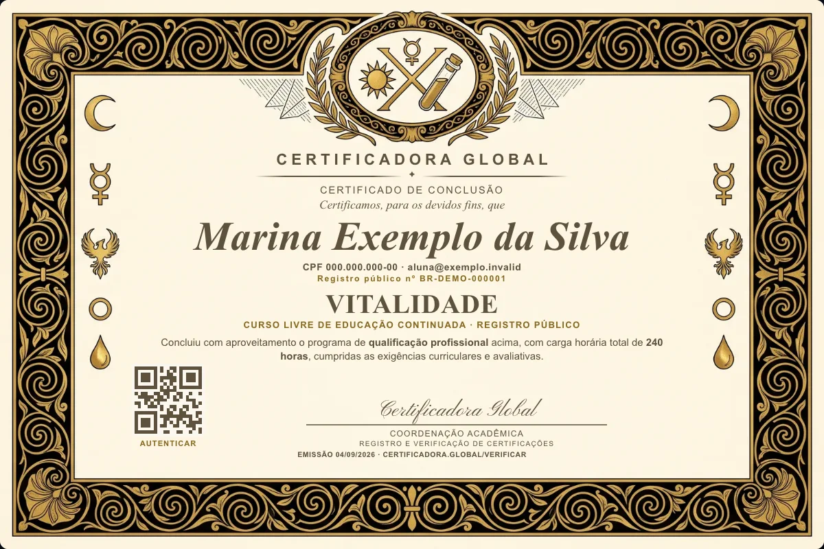 Capa do curso Vitalidade