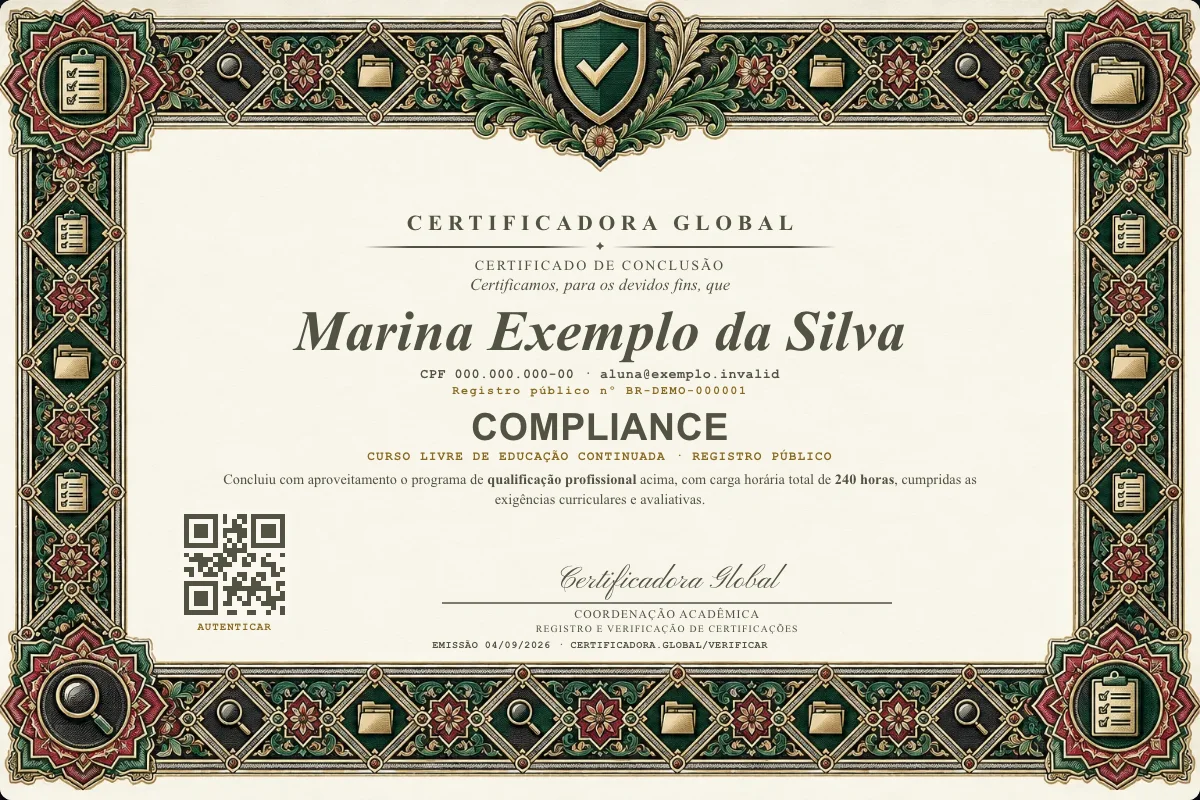 Capa do curso Compliance