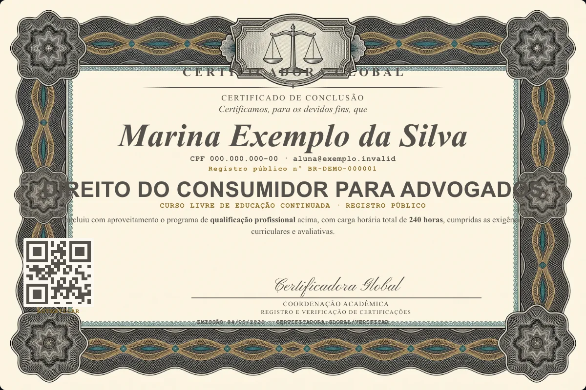Capa do curso Direito do Consumidor para Advogados