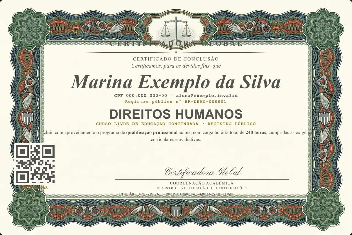 Capa do curso Direitos Humanos