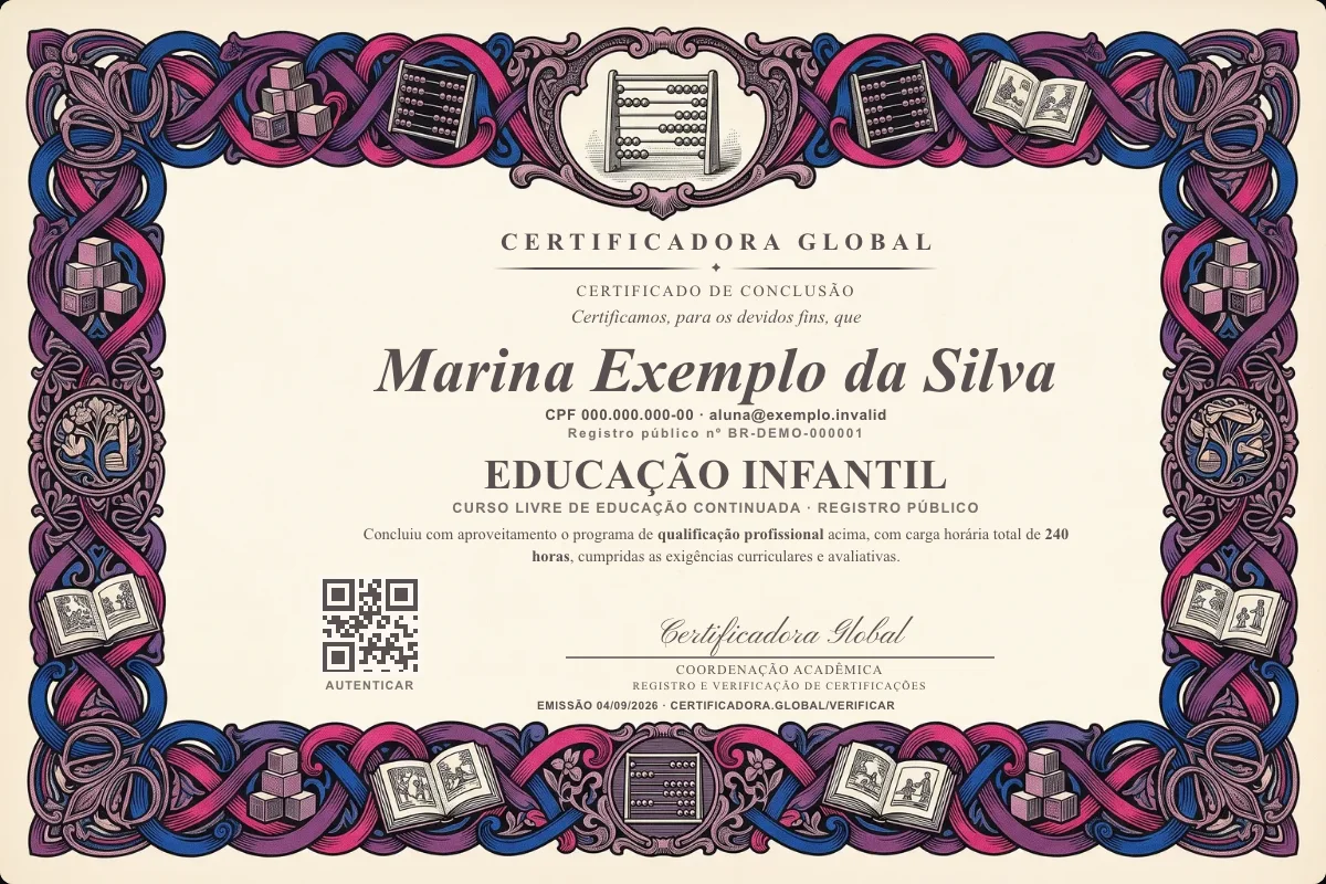 Capa do curso Educação Infantil