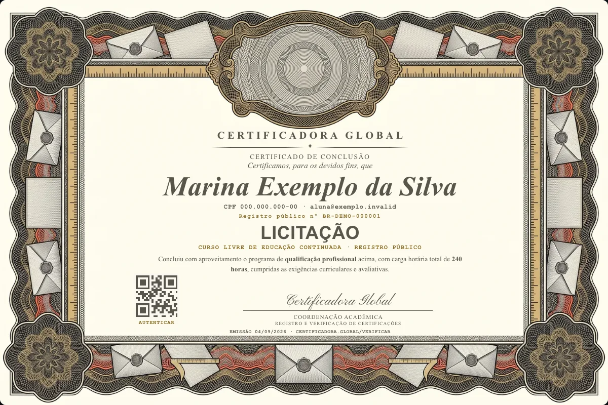 Capa do curso Licitação