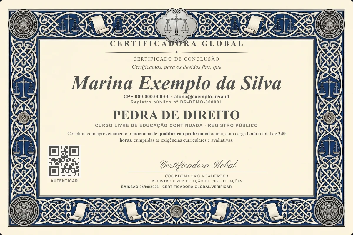 Capa do curso Pedra de Direito