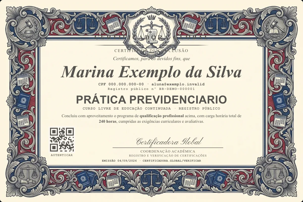 Capa do curso Prática Previdenciario
