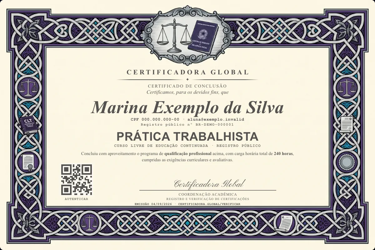 Capa do curso Prática Trabalhista