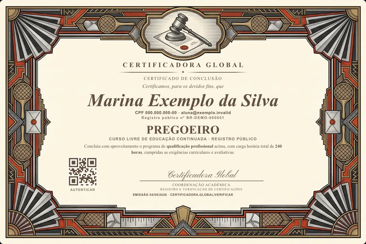Capa do curso Pregoeiro
