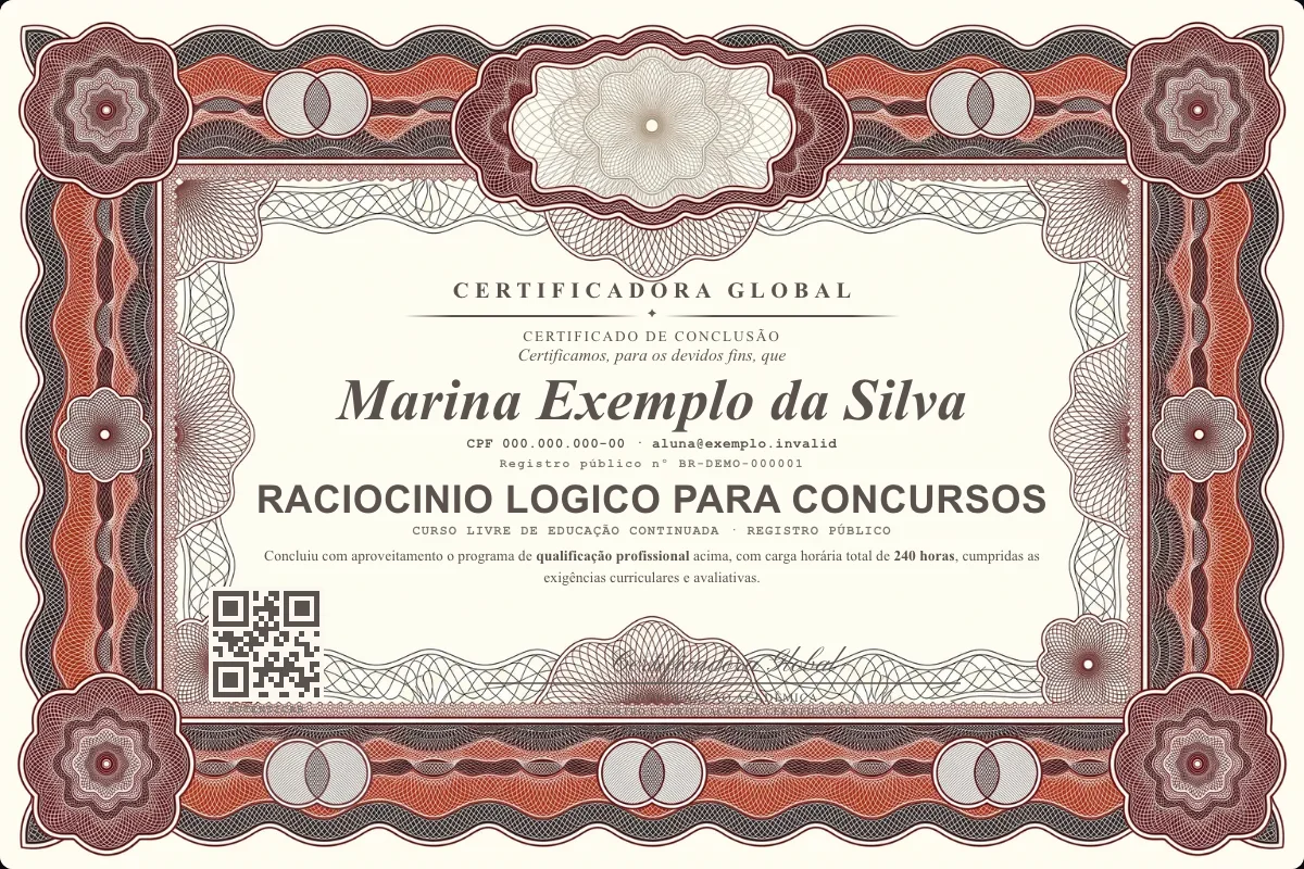 Capa do curso Raciocinio Logico para Concursos