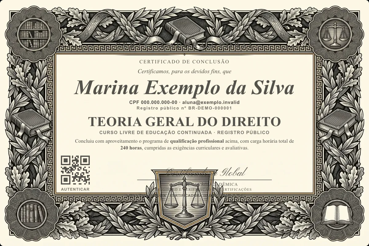 Capa do curso Teoria Geral do Direito