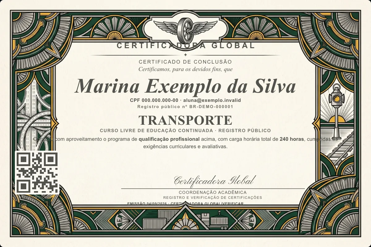 Capa do curso Transporte