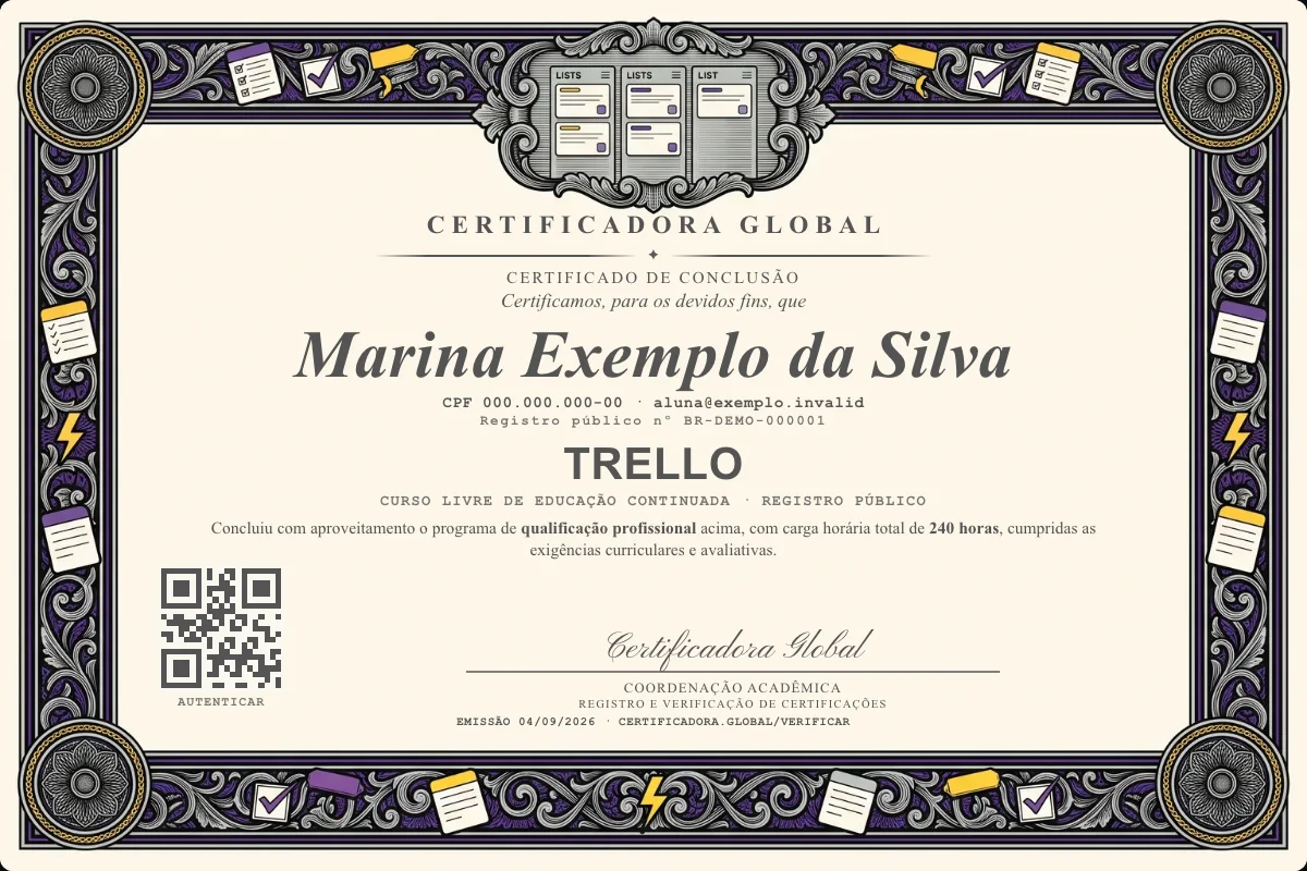 Capa do curso Trello
