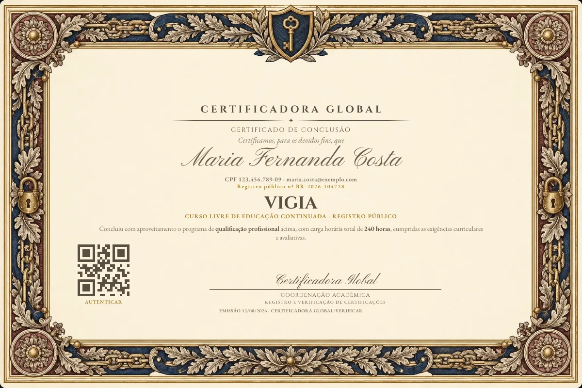 Capa do curso Vigia