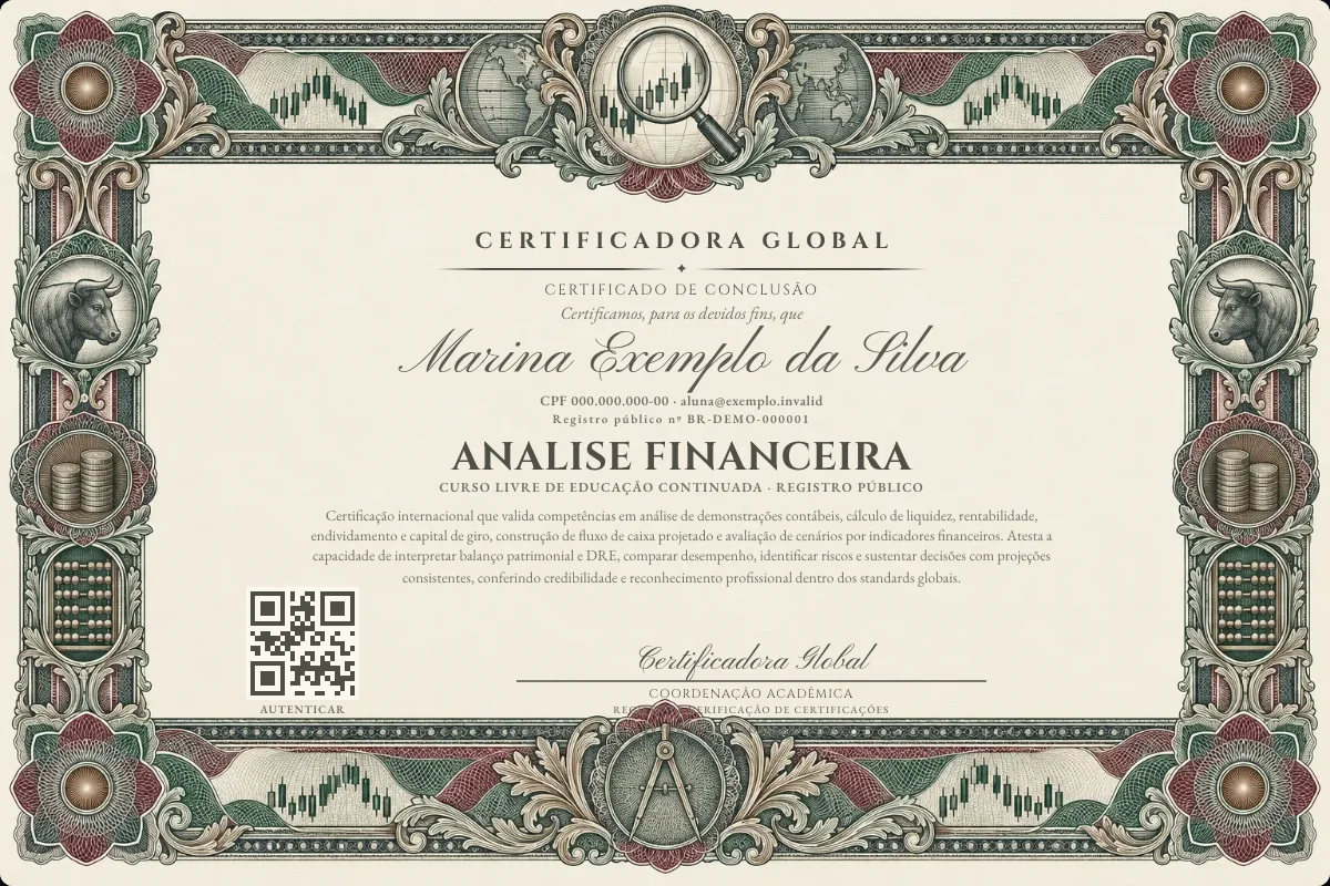 Capa do curso Analise Financeira
