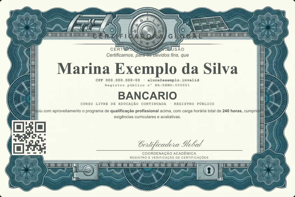 Capa do curso Bancario