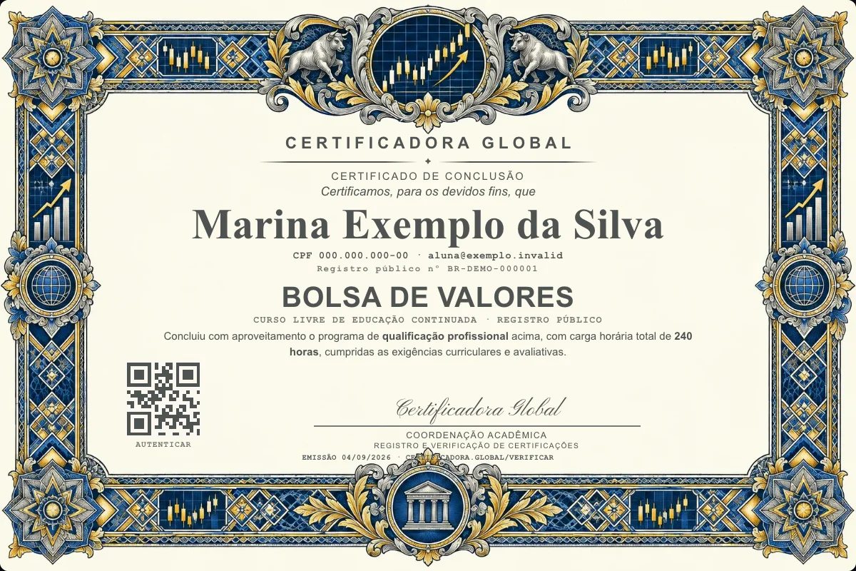 Capa do curso Bolsa de Valores