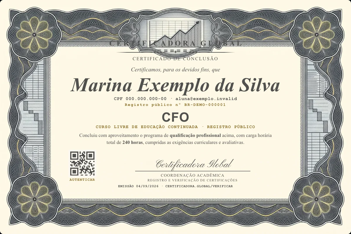 Capa do curso Cfo