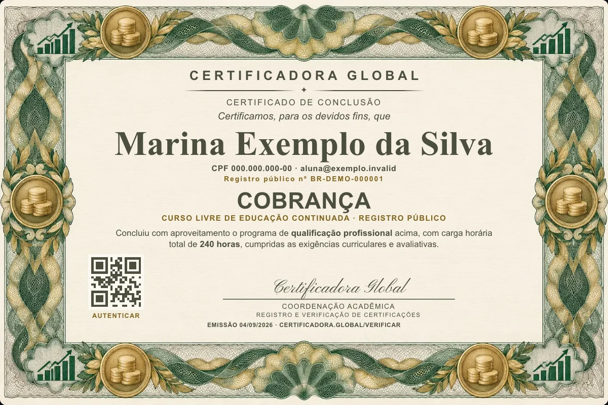 Capa do curso Cobrança