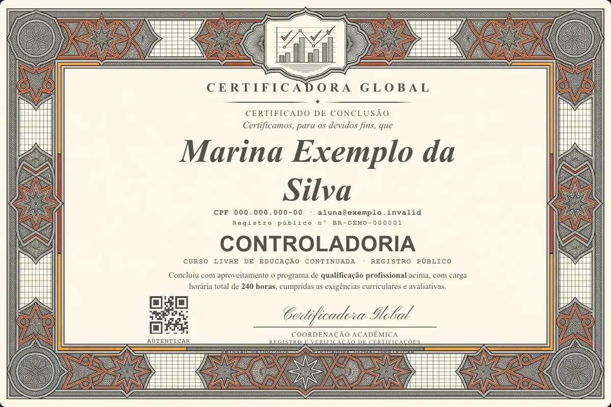 Capa do curso Controladoria