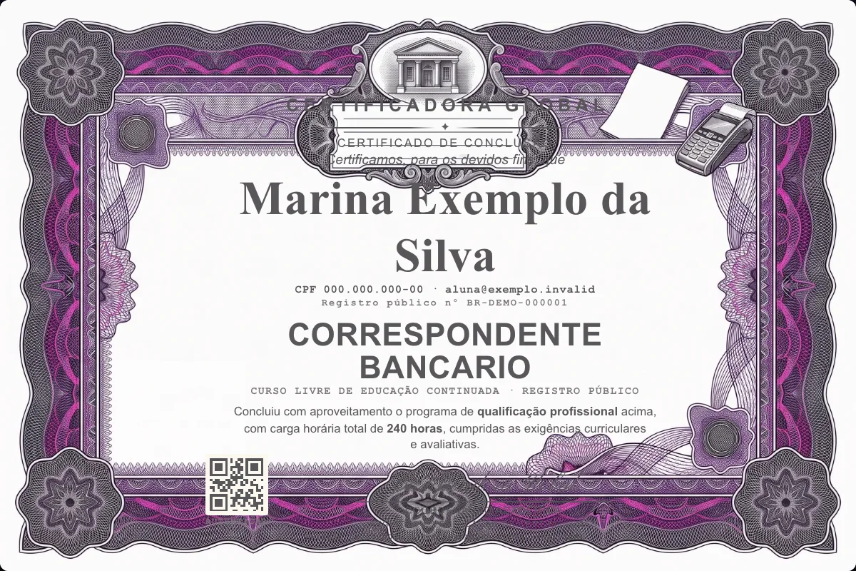 Capa do curso Correspondente Bancario