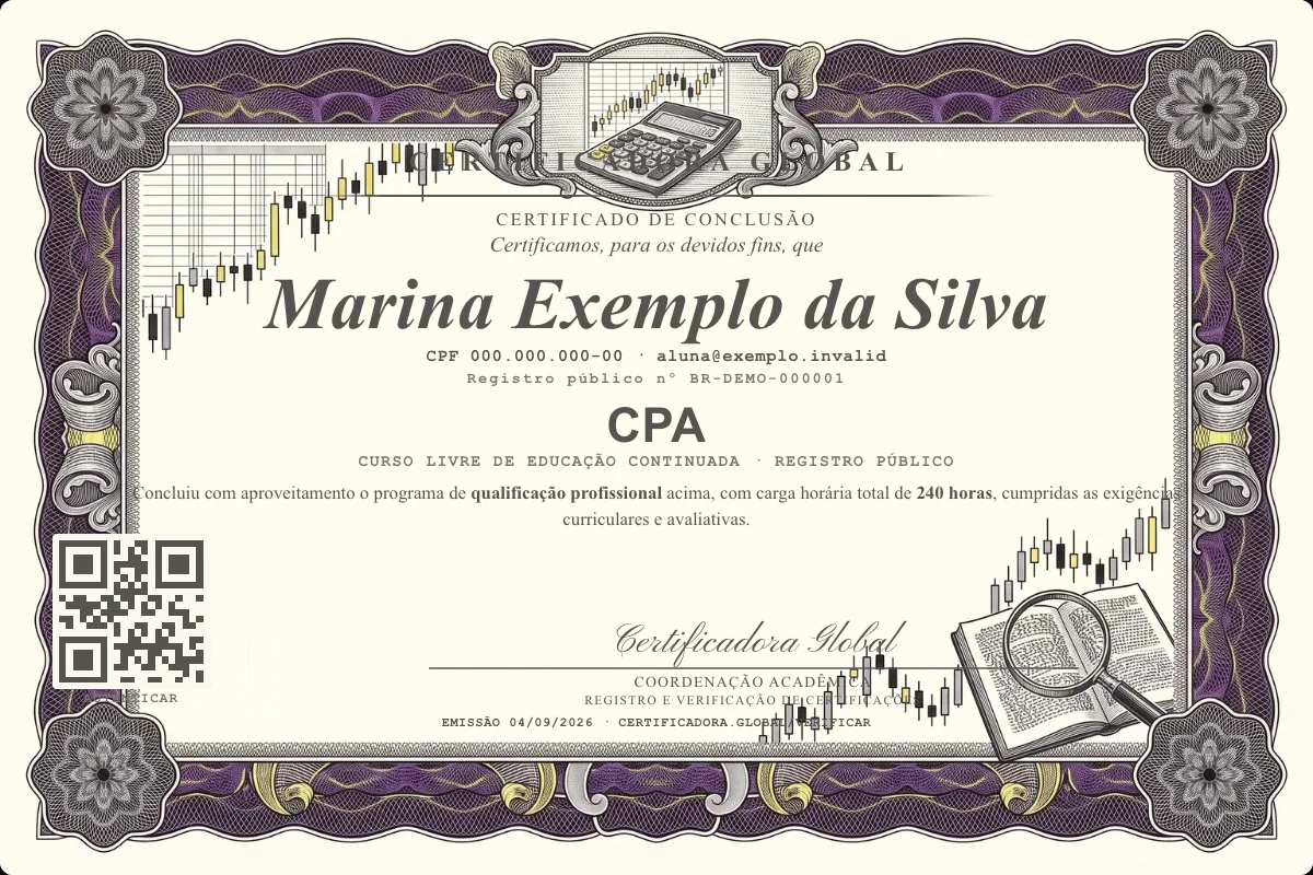 Capa do curso CPA