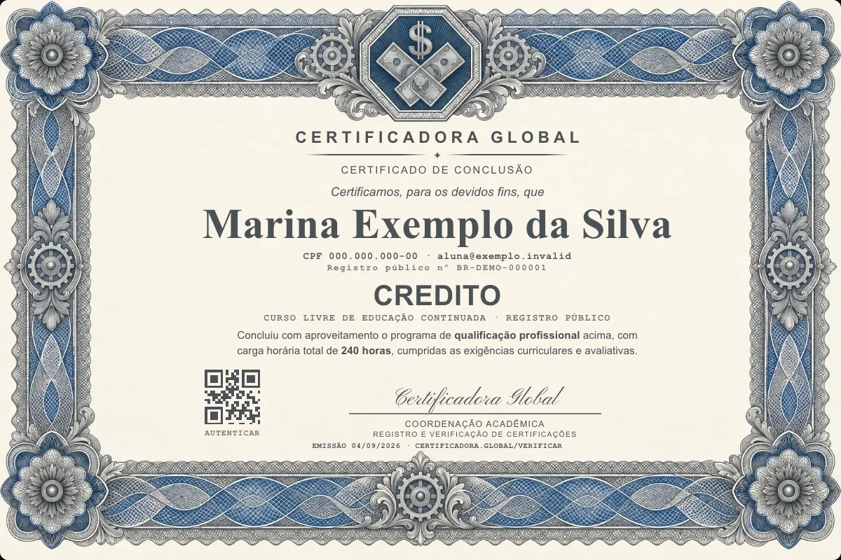 Capa do curso Credito