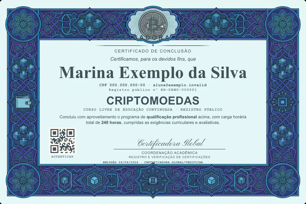 Capa do curso Criptomoedas