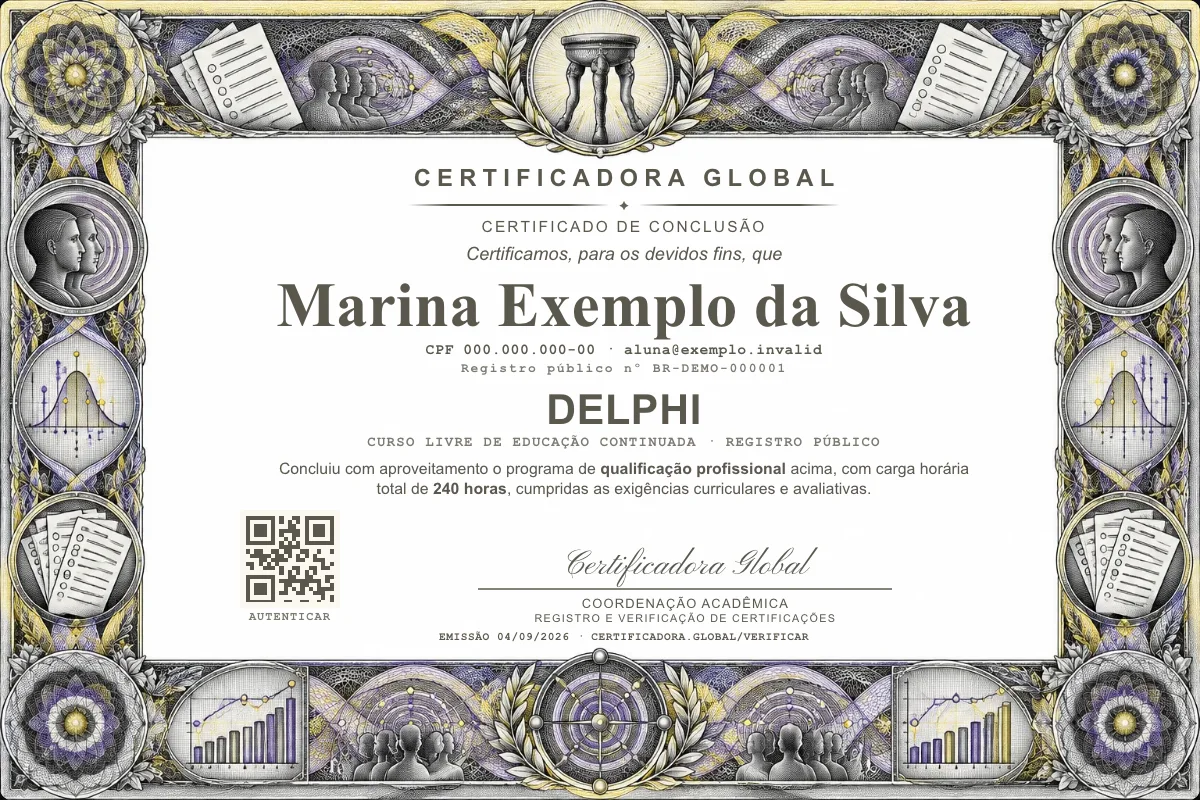 Capa do curso Delphi