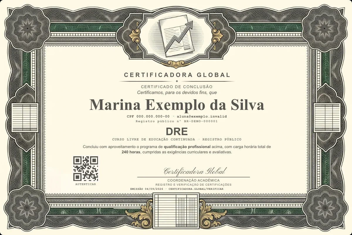 Capa do curso Dre