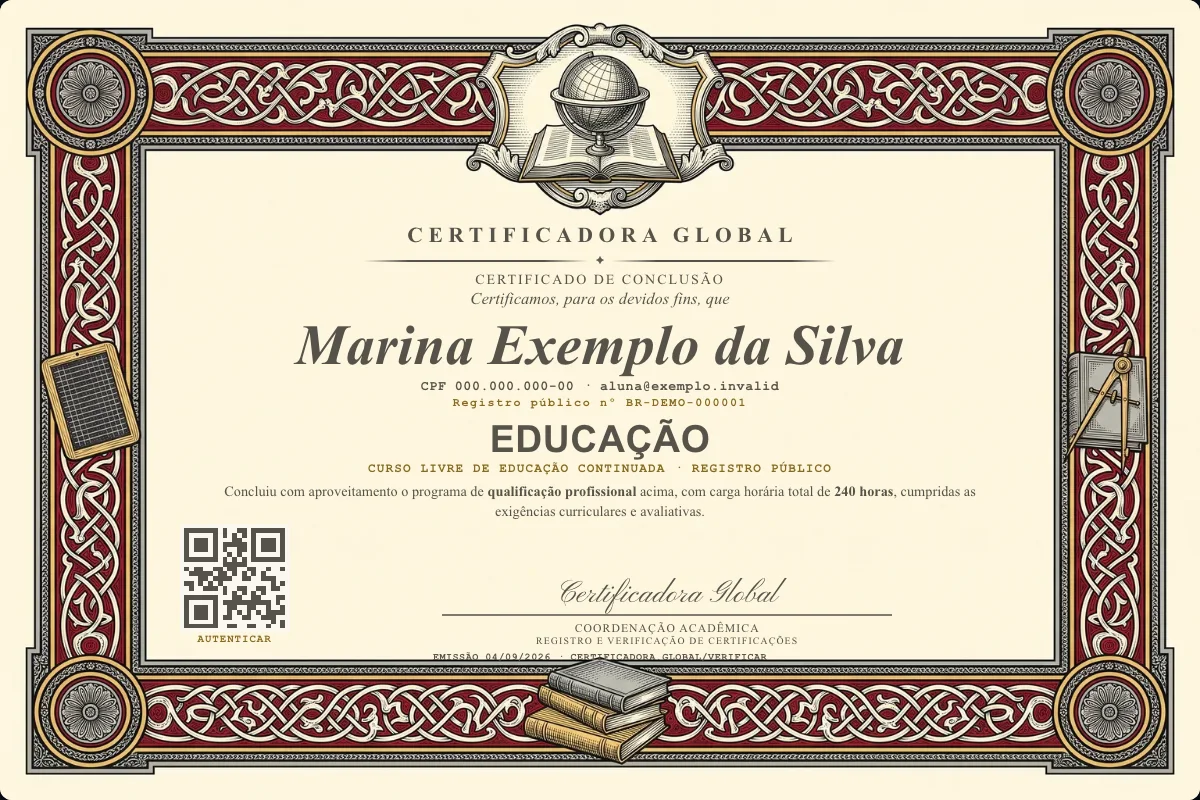 Capa do curso Educação