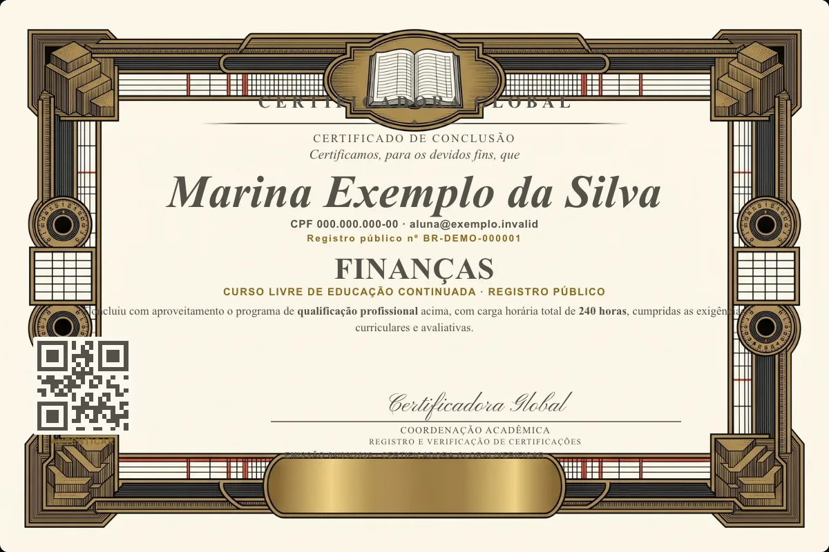 Capa do curso Finanças
