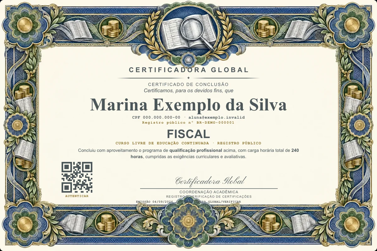 Capa do curso Fiscal